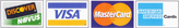 Visa, MasterCard, Discover, Amex